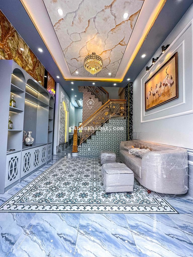 NHÀ LẦU TẶNG FULL NỘI THẤT KHU DÂN CƯ HÀNG BÀNG ĐƯỜNG NVL