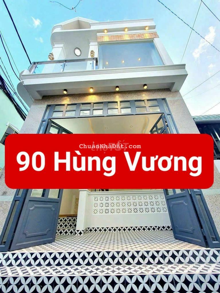NHÀ TRỆT LẦU ĐẸP TRỤC CHÍNH HẺM 90 HÙNG VƯƠNG