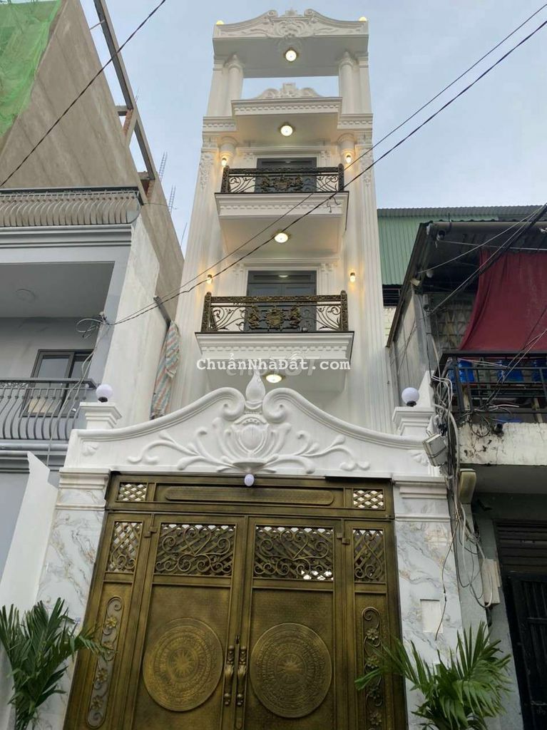 Nhà đẹp mới xây 4 tầng,hẻm xe tải tránh,DT: 4 × 30