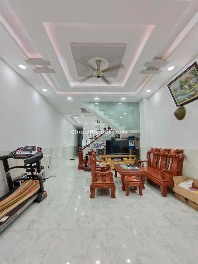 Bán gấp nhà mặt tiền nhựa 8m TL41 DT 5x23 trệt 2 lầu p Thạnh Lộc Q12