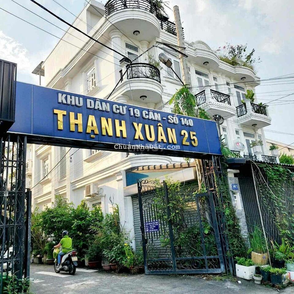 Nhà đẹp khu đồng bộ Thạnh Xuân 25,trệt 3 lầu,gần chợ-trường học