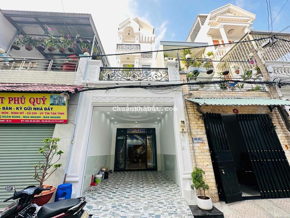 Nhà Xây Mới 3 Lầu 4Mx20M Hẻm 7M Lê Văn Khương Q.12