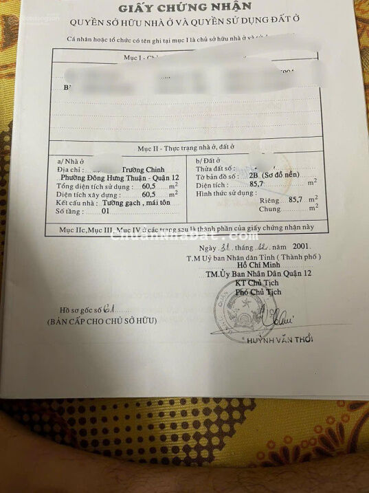 Bán nhà hẻm Trường Chinh, phường Tân Hưng Thuận, Quận 12 Bán nhà hẻm Trường Chinh, phường Tân Hưng Thuận, Quận 12