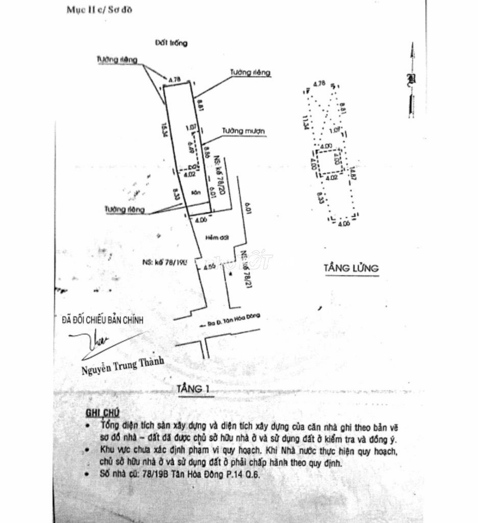 Ngân hàng thanh lý tài sản 78/13/2 Tân Hòa Đông, phường 14, Quận 6