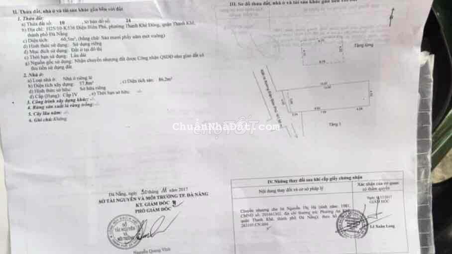 Bán nhà 2 tầng lửng kiệt 478 Điện Biên Phủ