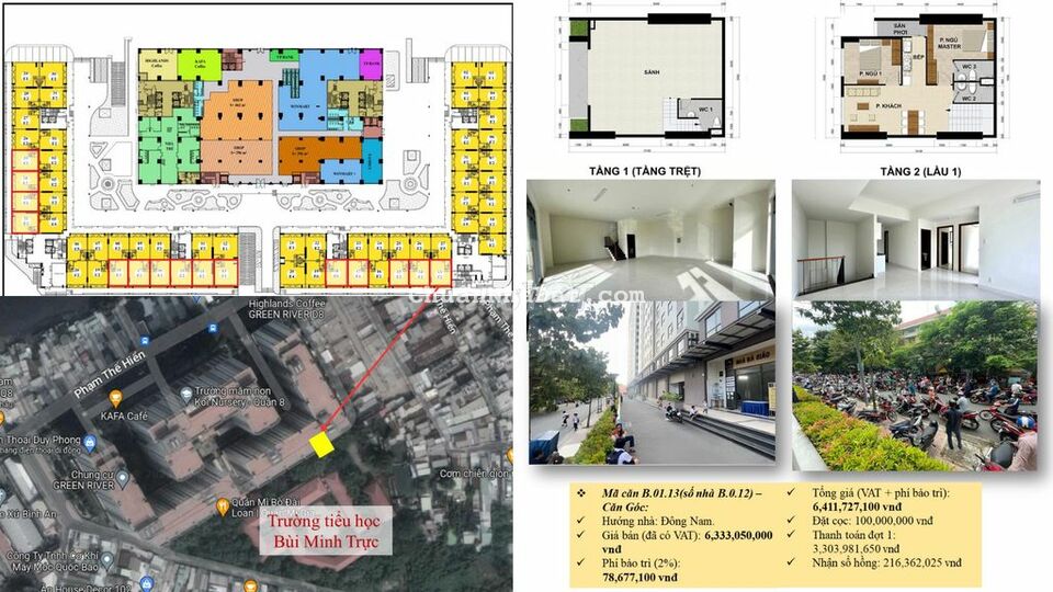 Shophouse 1 trệt 1 lầu mặt tiền Phạm Thế Hiện Quận 8, SHR