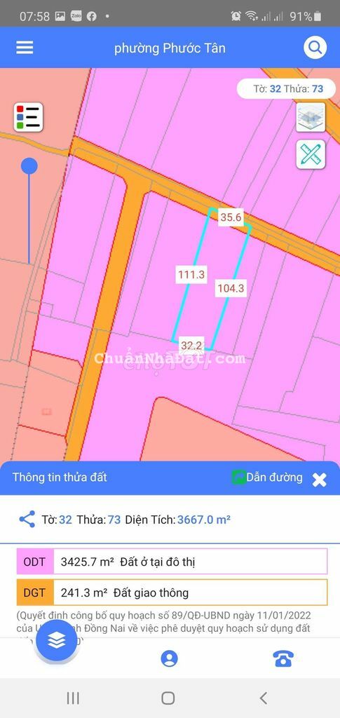 Phước tân còn 1ha *** đất sạch có thổ cư .