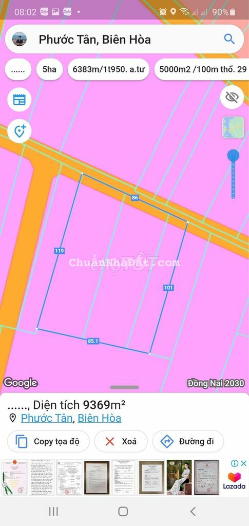 Phước tân còn 1ha *** đất sạch có thổ cư .