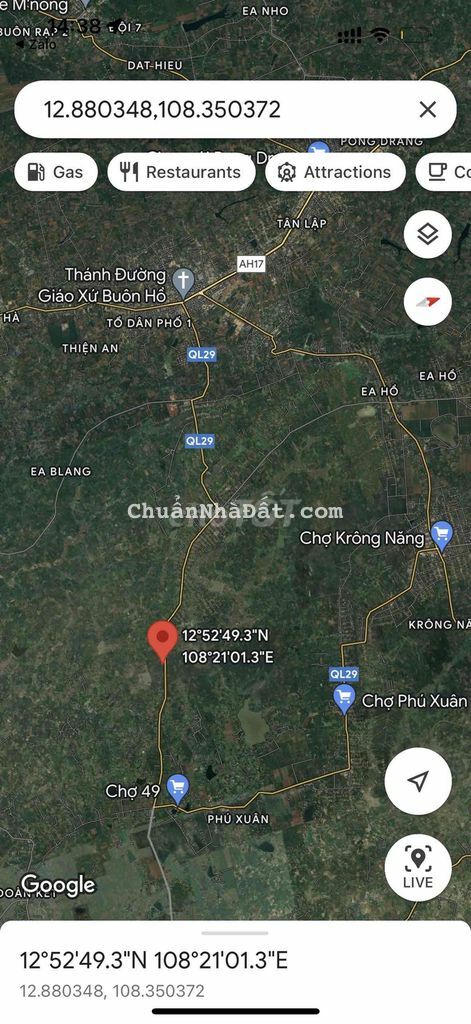 Cần tiền bán lô đất Quốc Lộ 29, X. Ea Drông, TX. Buôn Hồ, Đắk Lắk Cần tiền bán lô đất Quốc Lộ 29, X. Ea Drông, TX. Buôn Hồ, Đắk Lắk