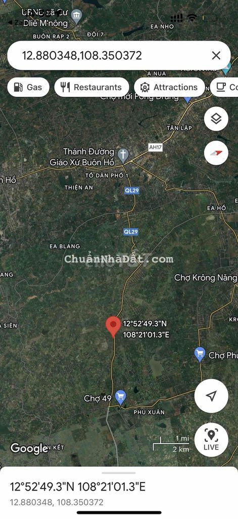 Cần tiền bán lô đất Quốc Lộ 29, X. Ea Drông, TX. Buôn Hồ, Đắk Lắk Cần tiền bán lô đất Quốc Lộ 29, X. Ea Drông, TX. Buôn Hồ, Đắk Lắk