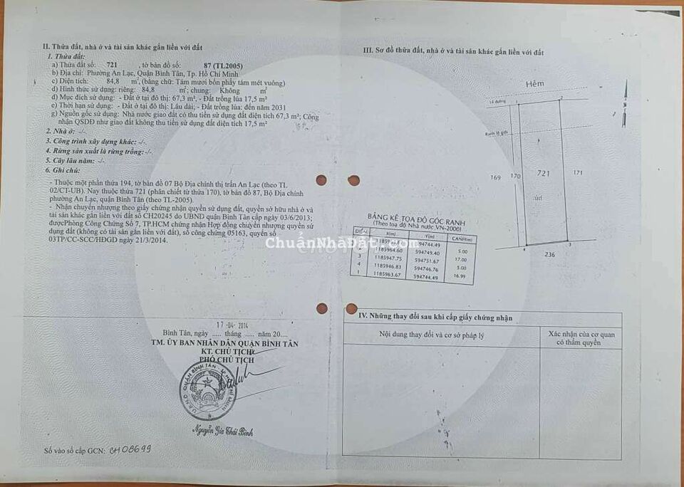 Đất mặt tiền hẻm 173 An Dương Vương 5*17 Đất mặt tiền hẻm 173 An Dương Vương 5*17