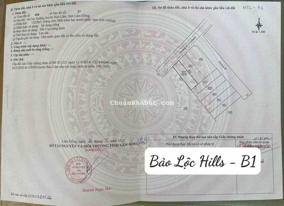 Bán lô mặt tiền đường nhựa nhà nước giá rẻ sổ hồng