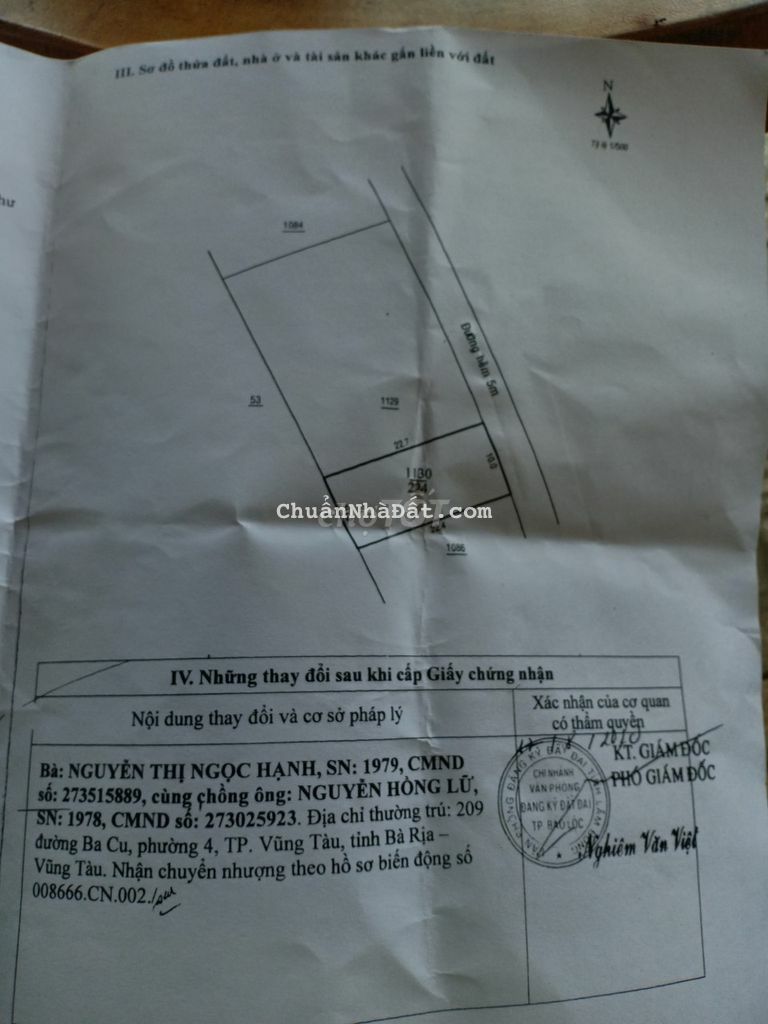 Bán đất Phường Lộc Tiến, Bảo Lộc. 10x24m. Đường nhựa 8m .