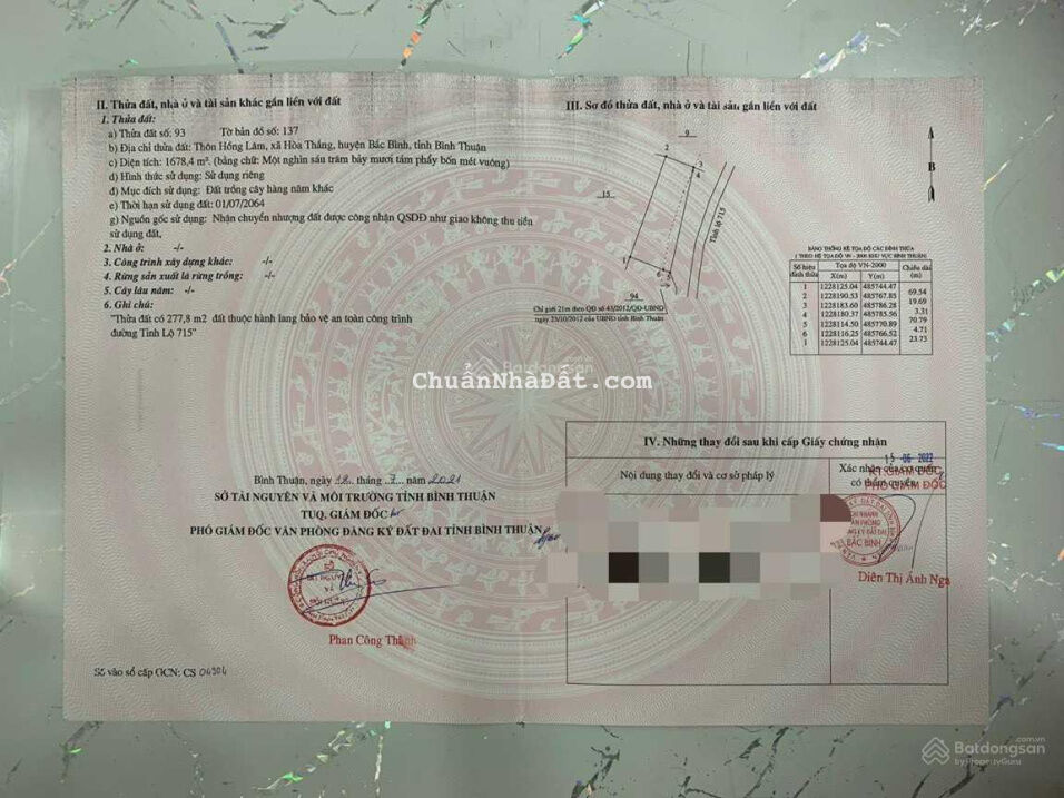 1678,4m2 đất ngay MT đường DT716 nối thẳng xuống biển, MT đường dài đến 75m, cách biển chỉ 10phút