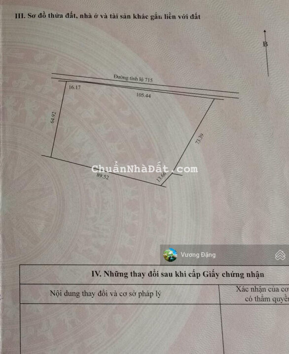 Cần bán 7772m2 lô góc 2 mặt tiền đường DT715 Hồng Phong quy hoạch thổ cư view Triền cực đẹp giá tốt