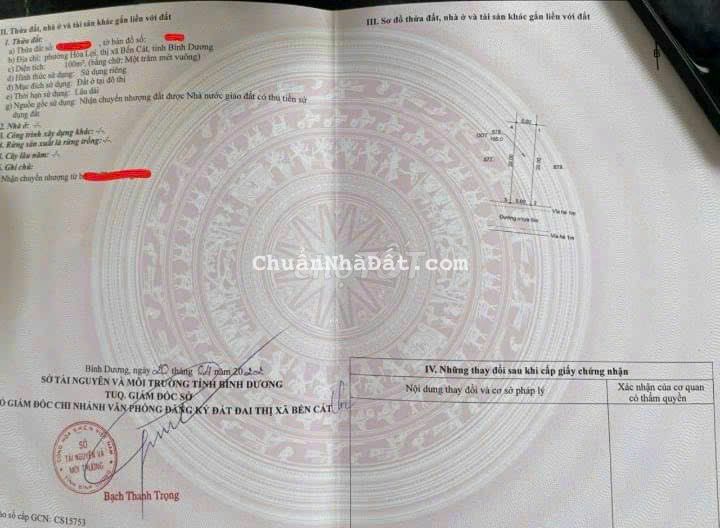 Bán gấp lô 100m2 cách chợ Hoà Lợi 300m2, KD buôn bán thoải mái Bán gấp lô 100m2 cách chợ Hoà Lợi 300m2, KD buôn bán thoải mái