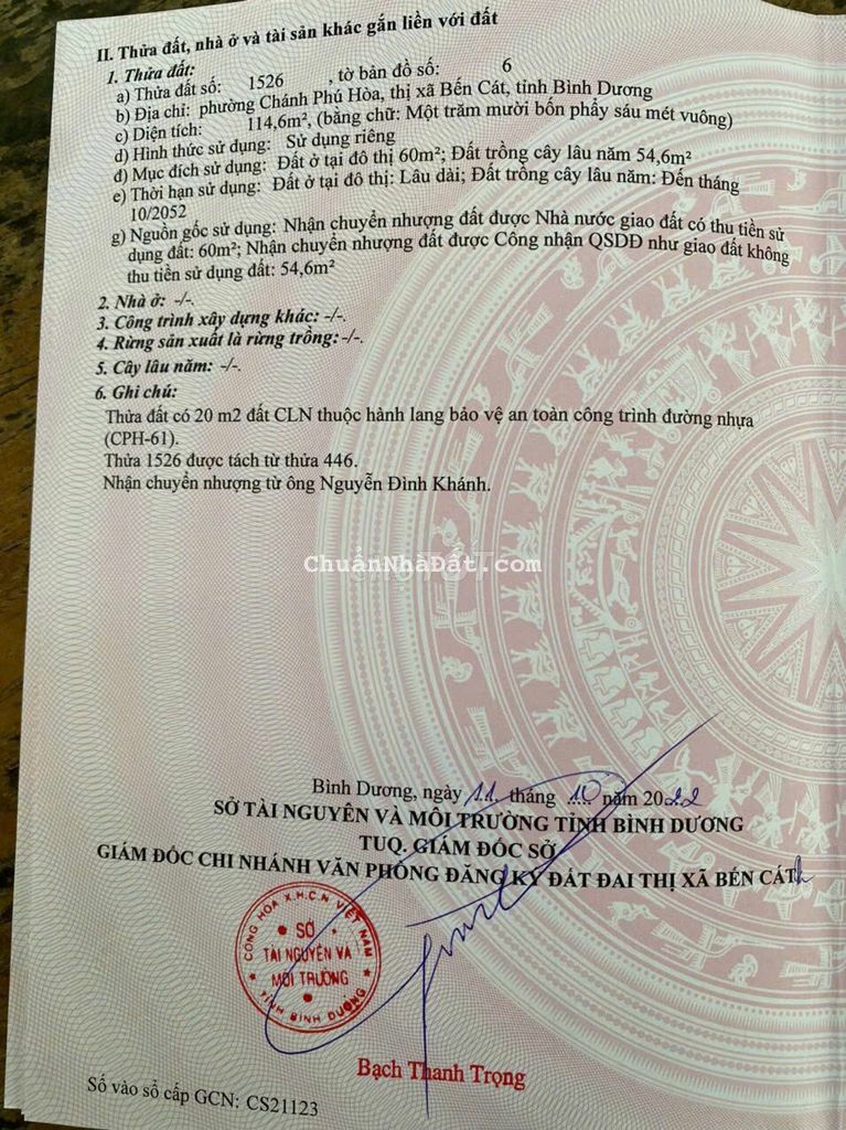 Đất Chánh Phú Hòa sổ sẵn 5x22m ngộp cần bán