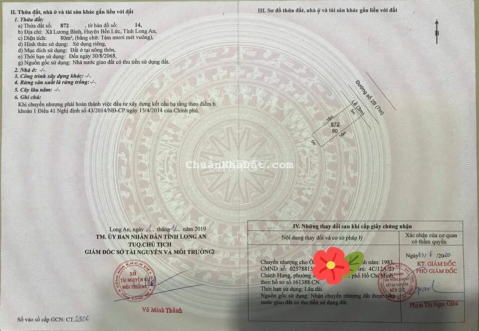 Chính chủ bán lô đất 80m2 đường 13m huyện Bến Lức,SHR Chính chủ bán lô đất 80m2 đường 13m huyện Bến Lức,SHR