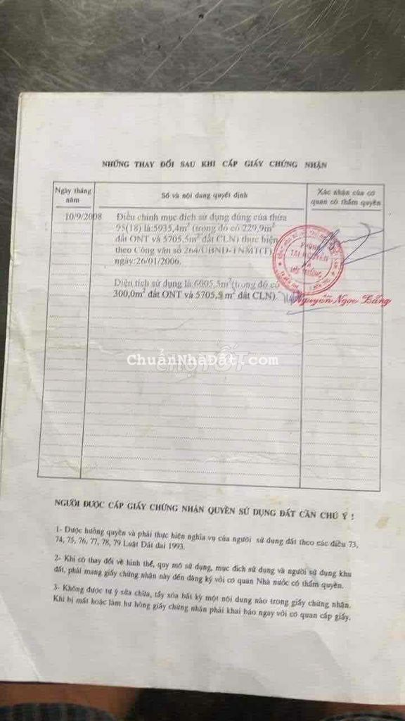 Bán 6000m2 đất vườn dừa có sẵn 300m2 thổ Nhơn Thạnh, TP Bến Tre