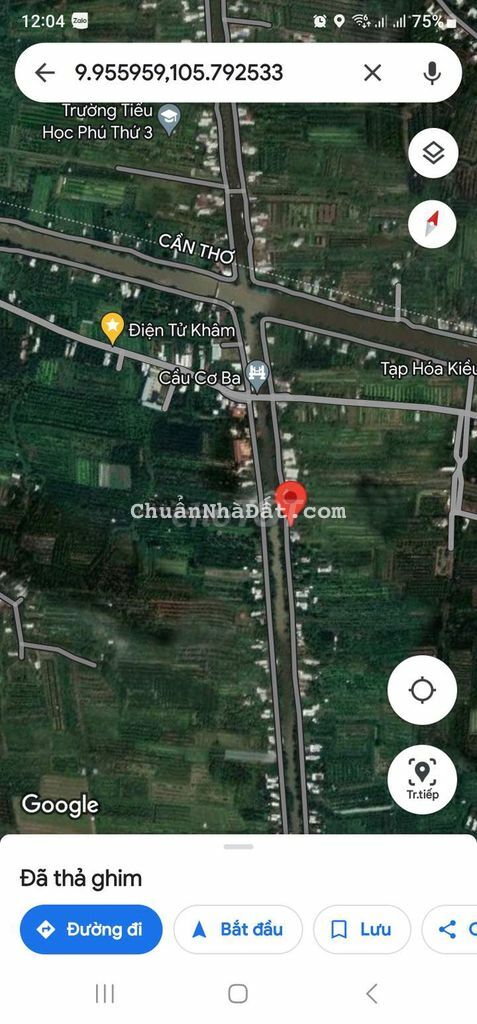 NỀN RẠCH CƠ BA..GẦN CHỢ CÁI CHANH