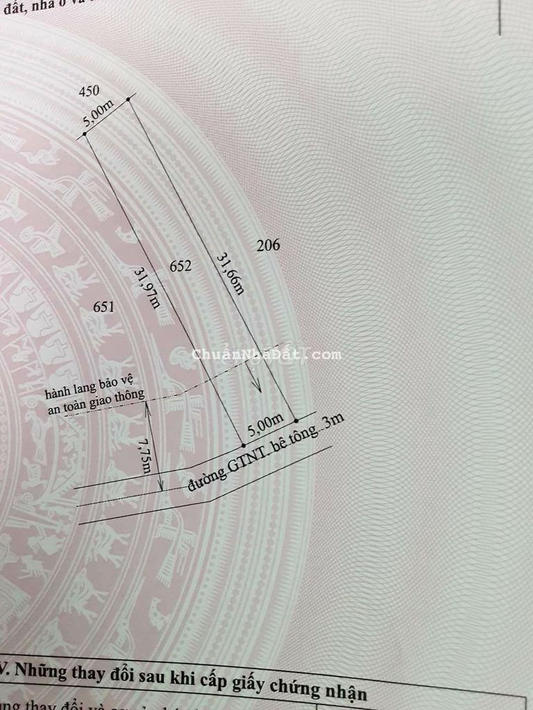 Đất thổ cư lộ làng