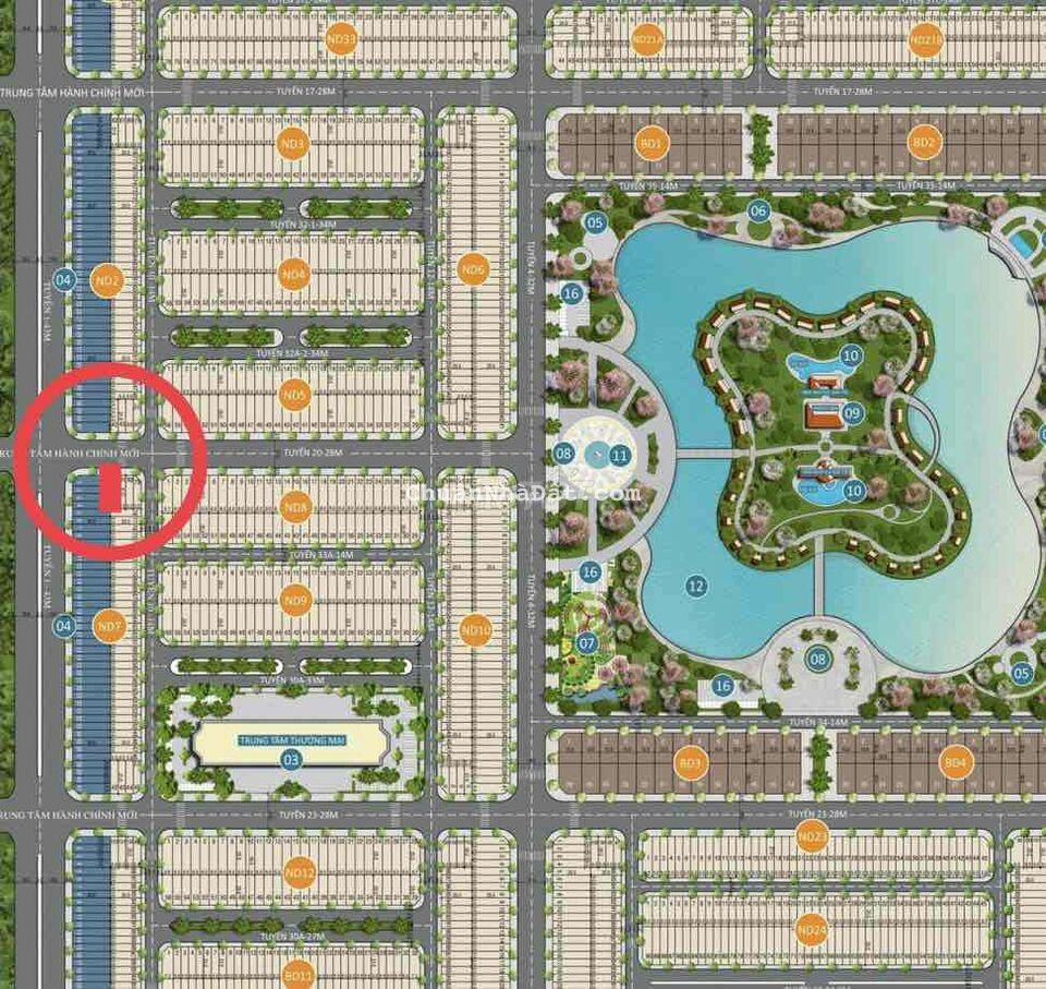 NỀN TUYẾN 20 KĐT HAPPY HOME CÀ MAU