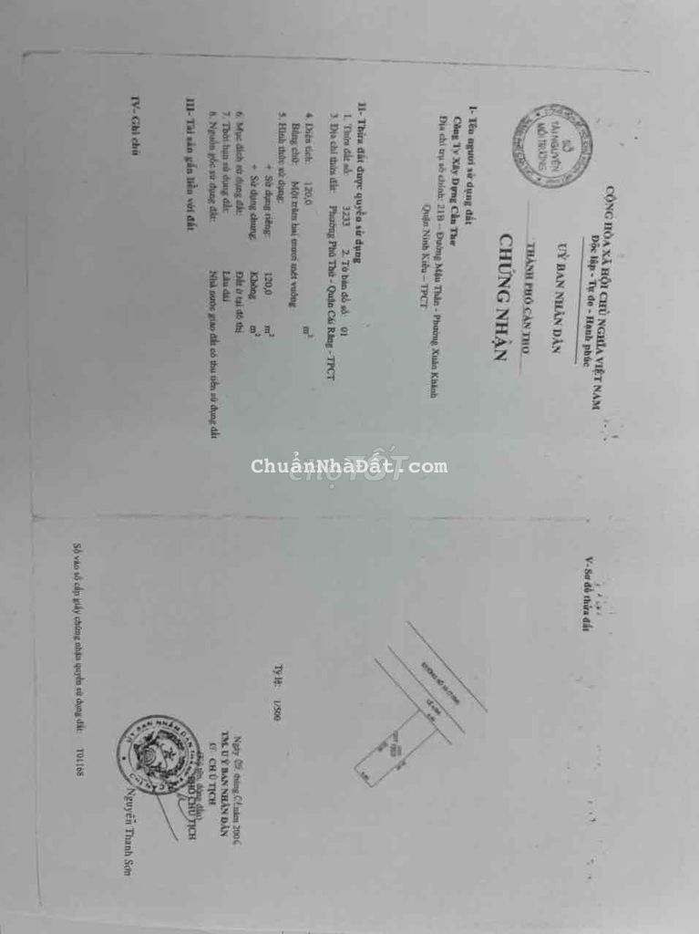 BÁN NỀN ĐẸP KDC XÂY DỰNG CẦN THƠ