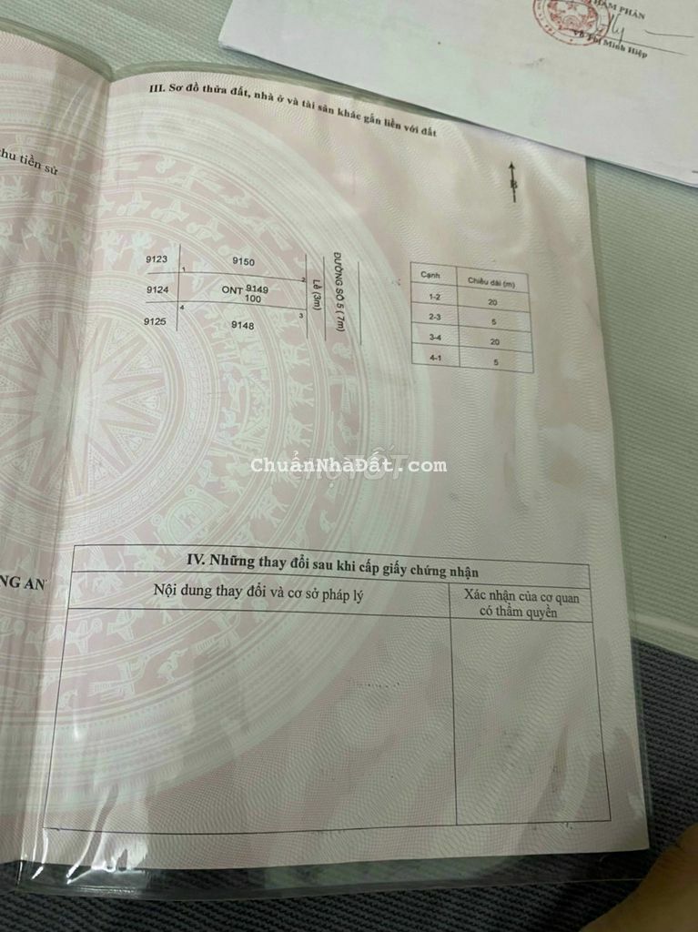 100m2 đã có sổ đướng số 5 thuộc kdc Thái Sơn giá thươg lượng chính chủ