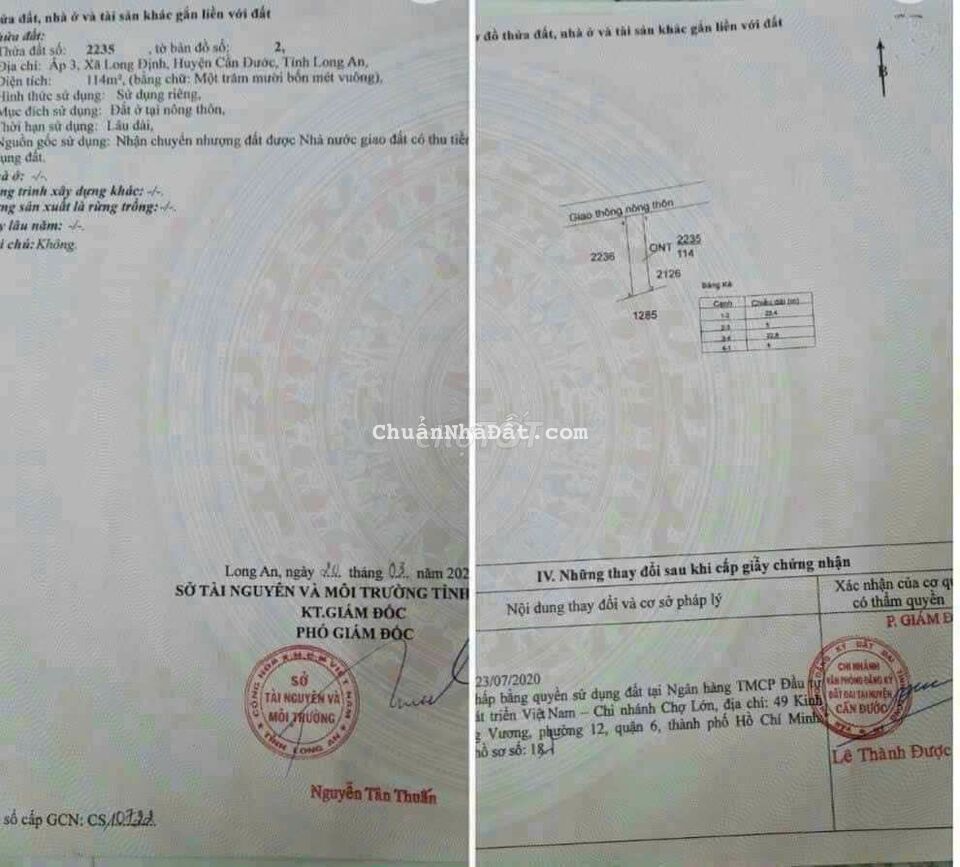 bán nhanh 114m thổ kdc phúc giang long định cần đước bán nhanh 114m thổ kdc phúc giang long định cần đước