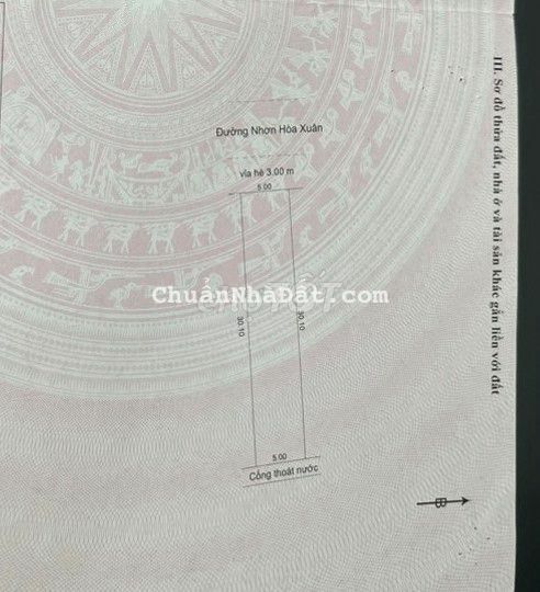 Bán gấp 150m2 Đất MT đường 5m5 Nhơn Hòa Xuân, khu Nam Cẩm Lệ, Hòa Xuân