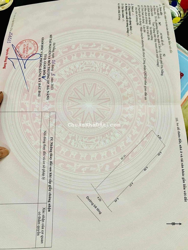 Cần bán đất kiệt ô tô , khu đô thị phước lý