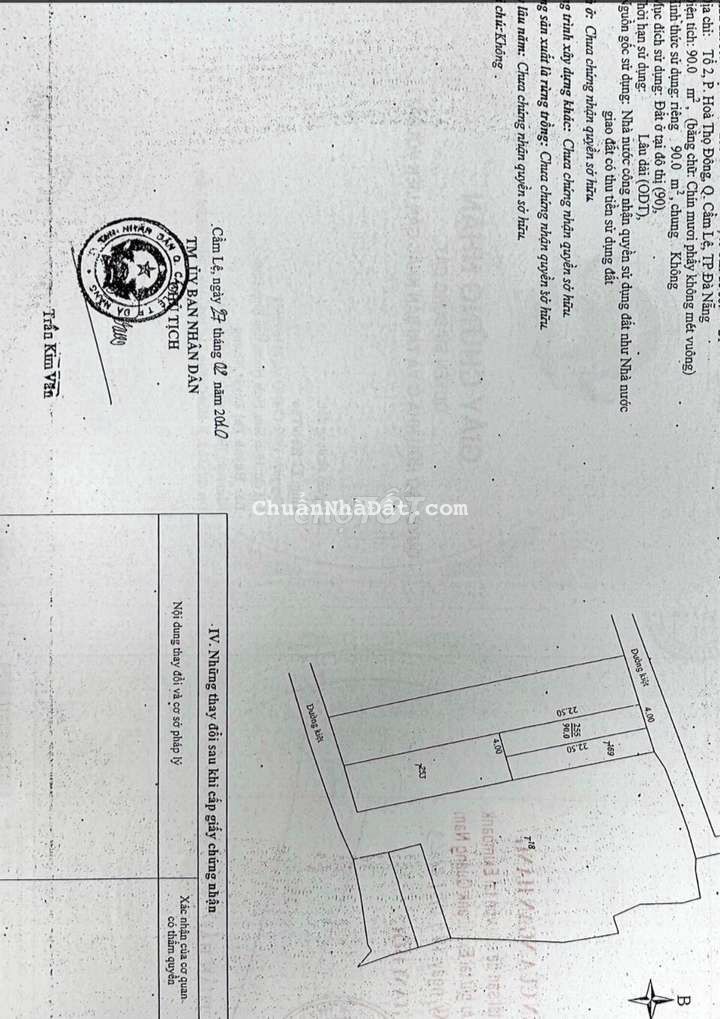 BÁN ĐẤT Ở HOÀ THỌ ĐÔNG