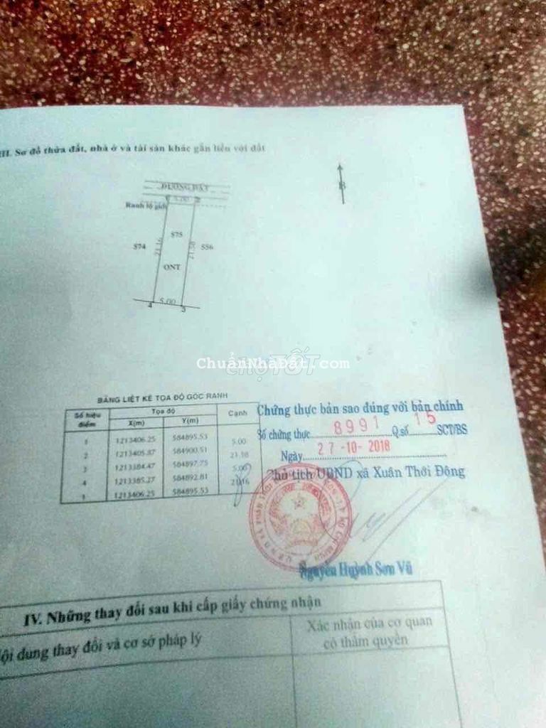 106m2 đất thổ cư đường/suối lội,xây tự do,5x21,ấp3