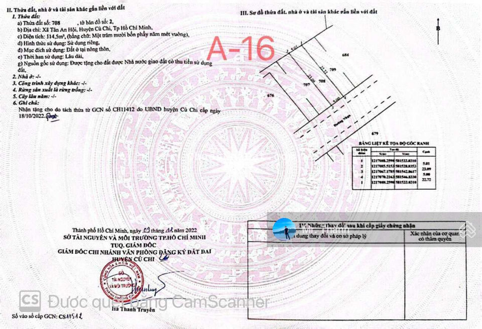 Giảm giá sâu bán cắt lỗ lô đất thổ cư DT: 110m2 thổ cư ngay thị trấn Củ Chi, giá còn 1 tỷ 7