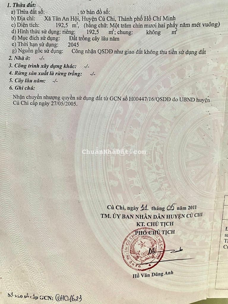 THANH LÝ NHANH LÔ ĐẤT NGỘP 193M2 GIÁ 390TR TẠI TÂN AN HỘI CỦ CHI THANH LÝ NHANH LÔ ĐẤT NGỘP 193M2 GIÁ 390TR TẠI TÂN AN HỘI CỦ CHI