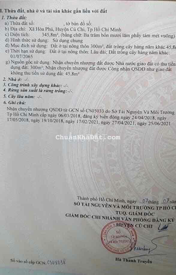 MẶT TIỀN SÔNG LU-HOÀ PHÚ  7x 58M FULL THỔ CƯ GIÁ CHỈ 3 TỶ 3