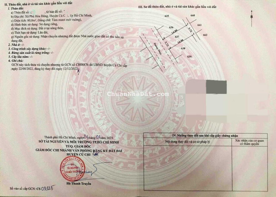 Cắt lỗ 200 triêu/ lô đất full thổ đối diện KCN Phú Hòa Đông, Củ Chi, sổ hồng riêng, sang tên ngay