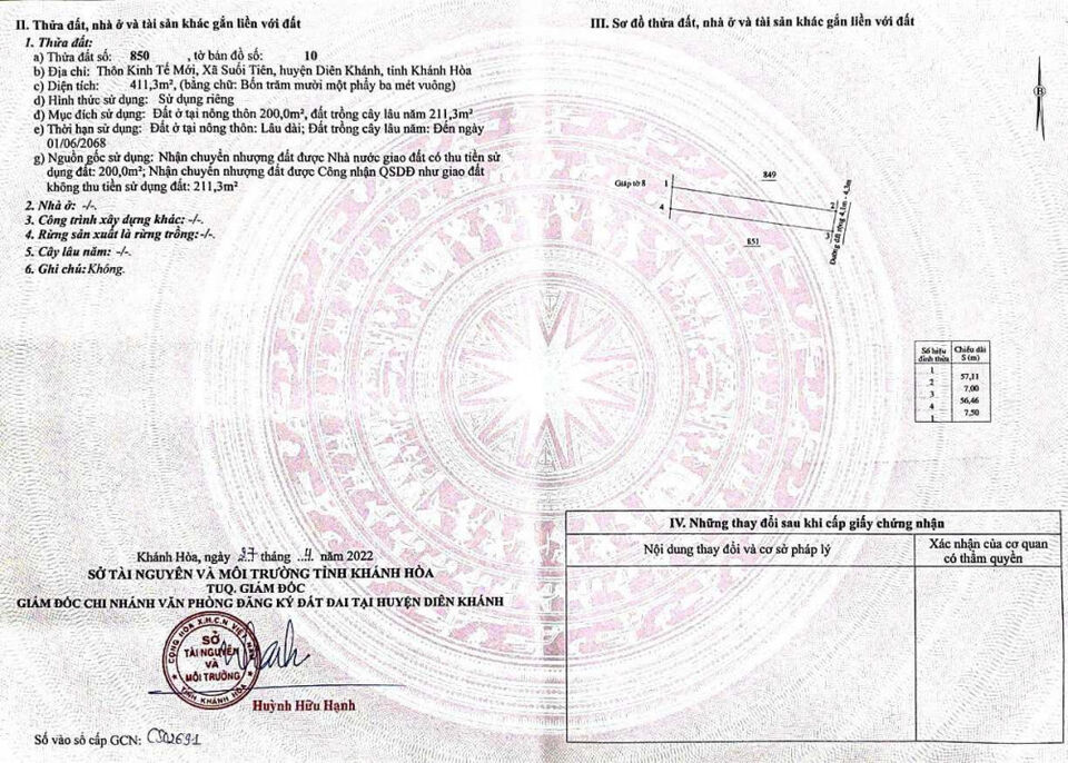 Bán vườn 400m2 trồng đủ loại cây ăn trái, có 200m2 thổ cư, giá chỉ 1 tỷ 790 triệu