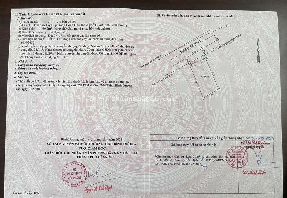 Đất gần BigC Go, đường ô tô thông thoáng, xây dựng tự do, Dĩ An