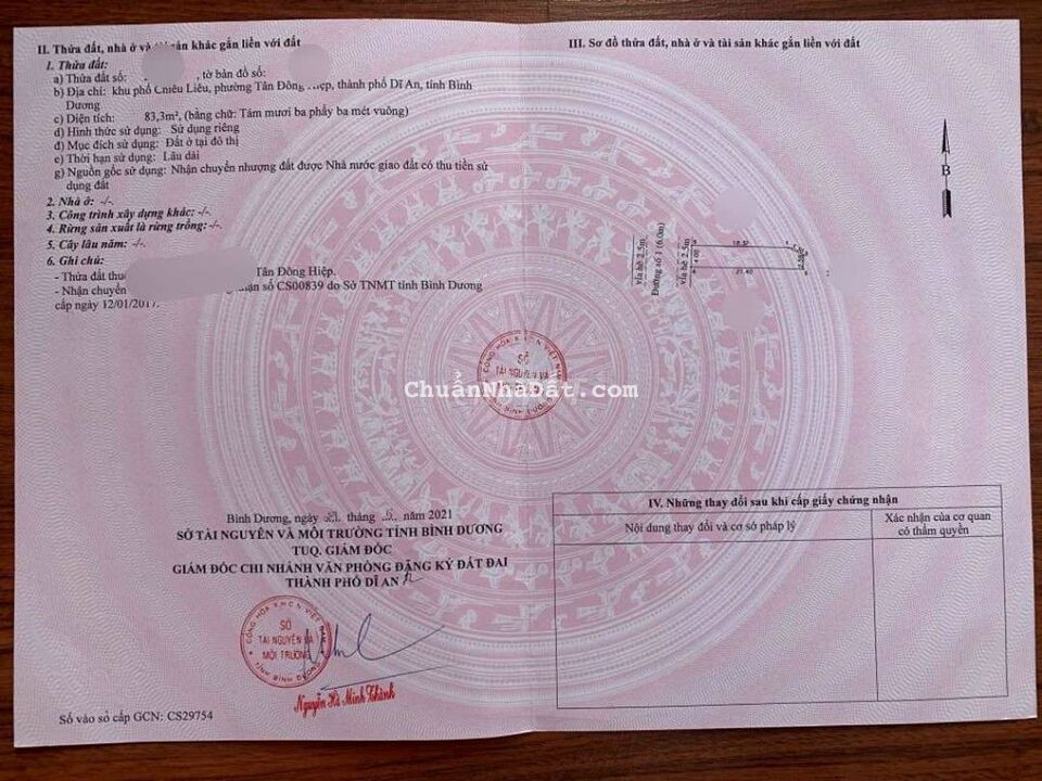 Đất khu nhà ở Tân Đông Hiệp, gần chợ Thông Dụng, xây dựng tự do, 107