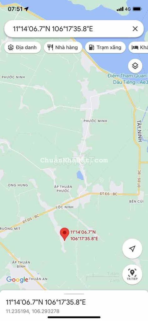 Xã Lộc Ninh - Dương Minh Châu - 102m2- 50m2 thổ cư - 350 triệu Xã Lộc Ninh - Dương Minh Châu - 102m2- 50m2 thổ cư - 350 triệu