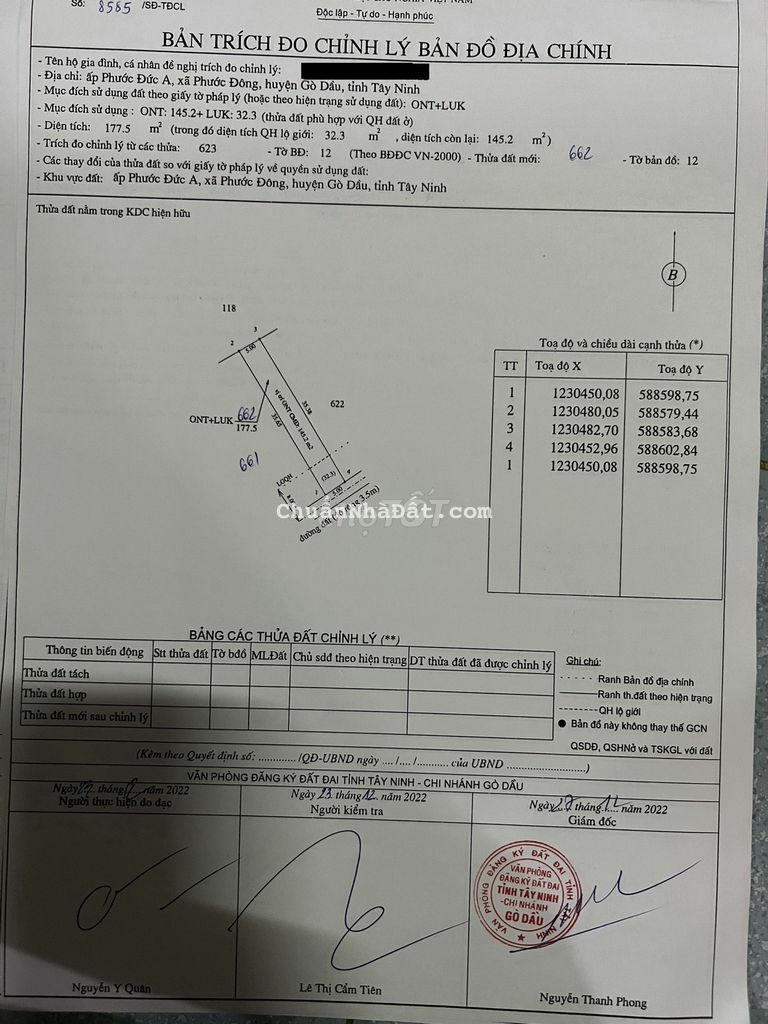 Đất đẹp Phước Đông 5x35 Full thổ cư. Giá 650 triệu Đất đẹp Phước Đông 5x35 Full thổ cư. Giá 650 triệu