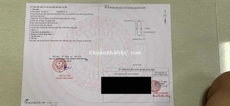 91m2 kẹp mương mặt tiền Nguyễn Xuân Lâm. sau lưng mt Hoang Lanh