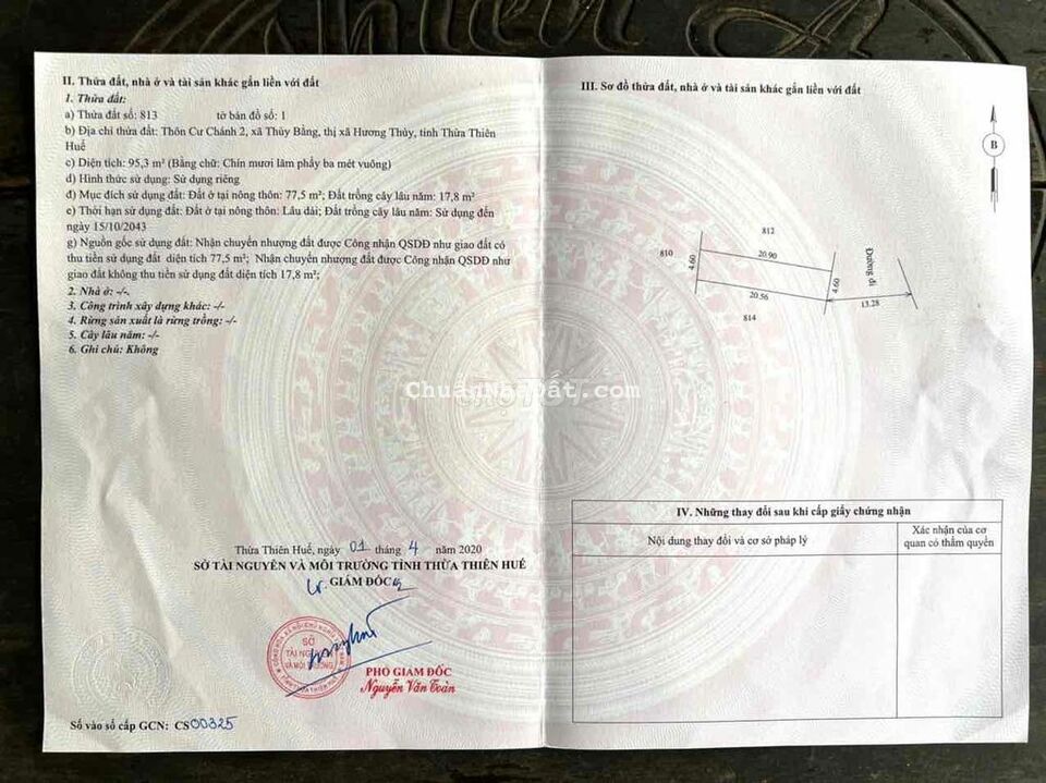 95.3m2 mặt tiền Huyền Trân Công Chúa. đường đang đổ nhựa