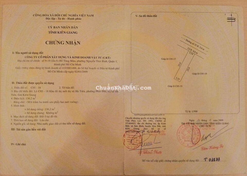 Đất Nền đối diện trường mầm non Hà Tiên