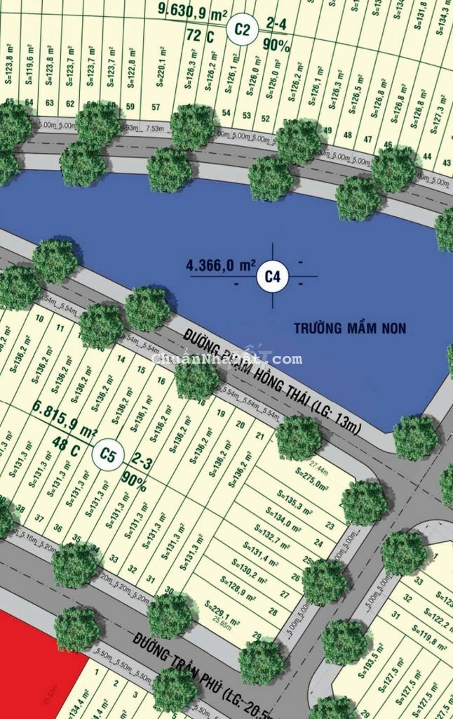 Đất Nền đối diện trường mầm non Hà Tiên