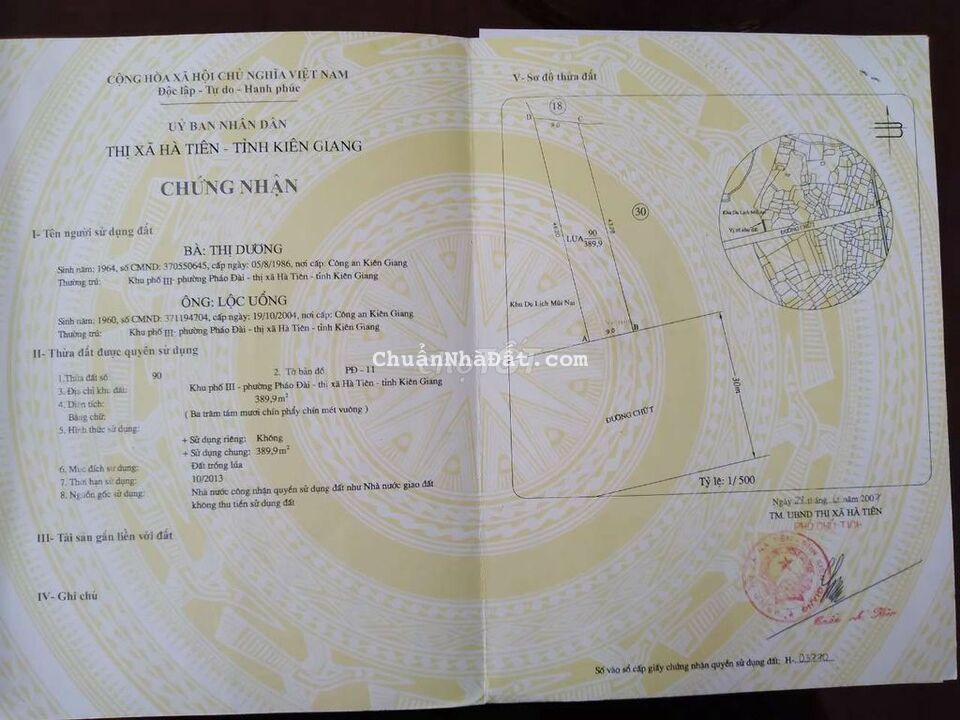 Bán Hết Toàn Bộ Lô Đất Đường Cánh Cung Mũi Nai Hà Tiên