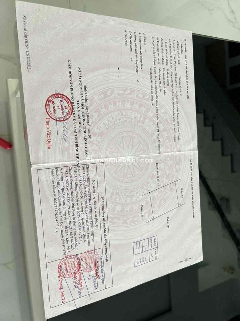 Mặt Tiền 719b Chủ Cần Bán 1,1 Sào CLN Xã Hàm Mỹ