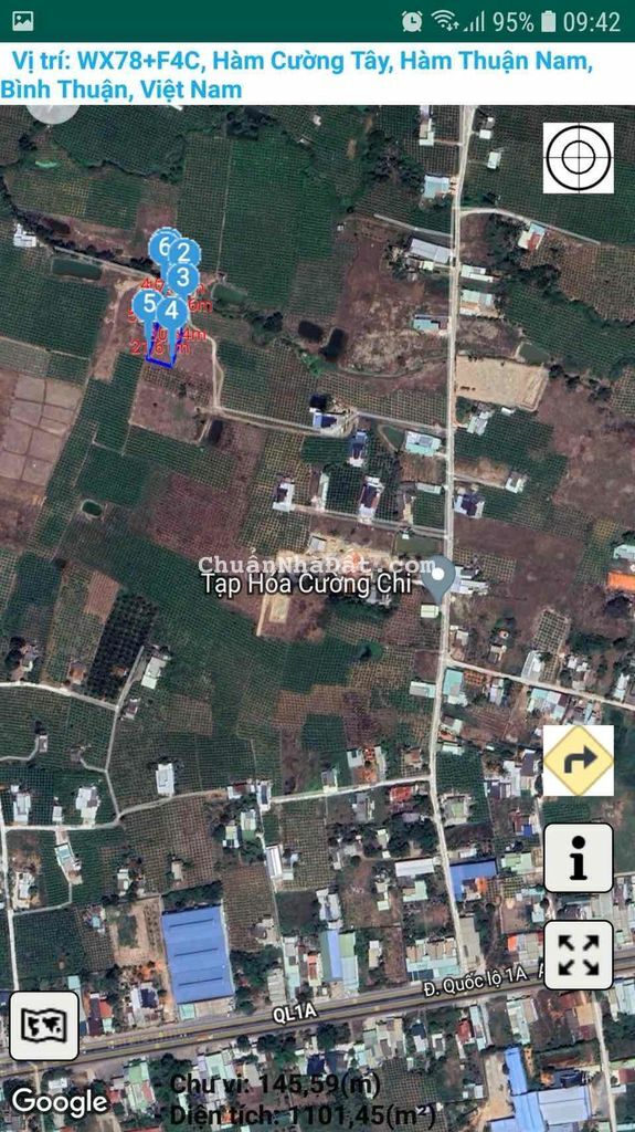 1,1 Sào Hàm Cường Cách QuốcLộ 1A 400m KDC Đông Đúc 1,1 Sào Hàm Cường Cách QuốcLộ 1A 400m KDC Đông Đúc