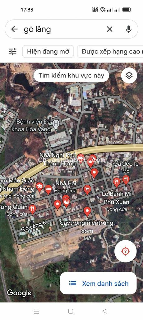 7,5x20m. ĐẤT TÁI ĐỊNH CƯ GÒ LĂNG, NGAY BỆNH VIỆN HOÀ VANG